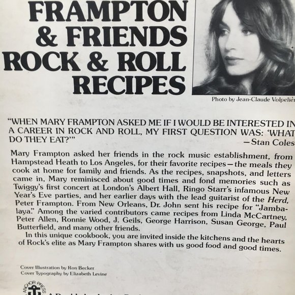 ROCK & ROLL RECIPES  COOKBOOK MARY FRAMPTON & FRIENDS - Picture 12 of 12